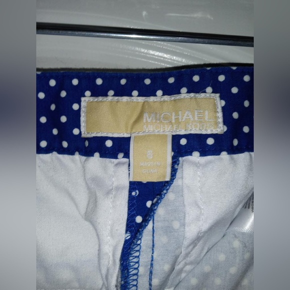 Michael Kor Blue and white polka dot capri pants - Picture 3 of 5